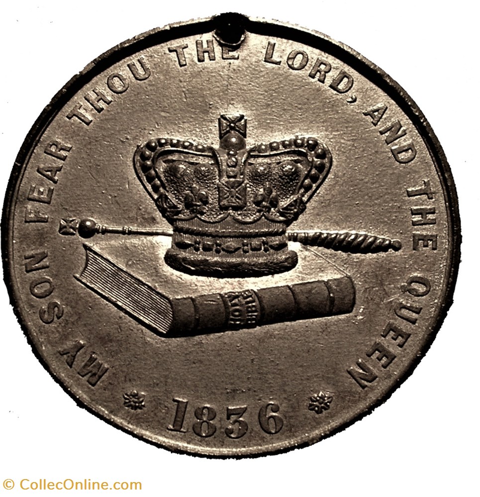 Compton Pilgrims Benefit Society - Medal 1836 Great Britain 3 medaille royaume uni compton pilgrims benefit society medal 1836 great britain