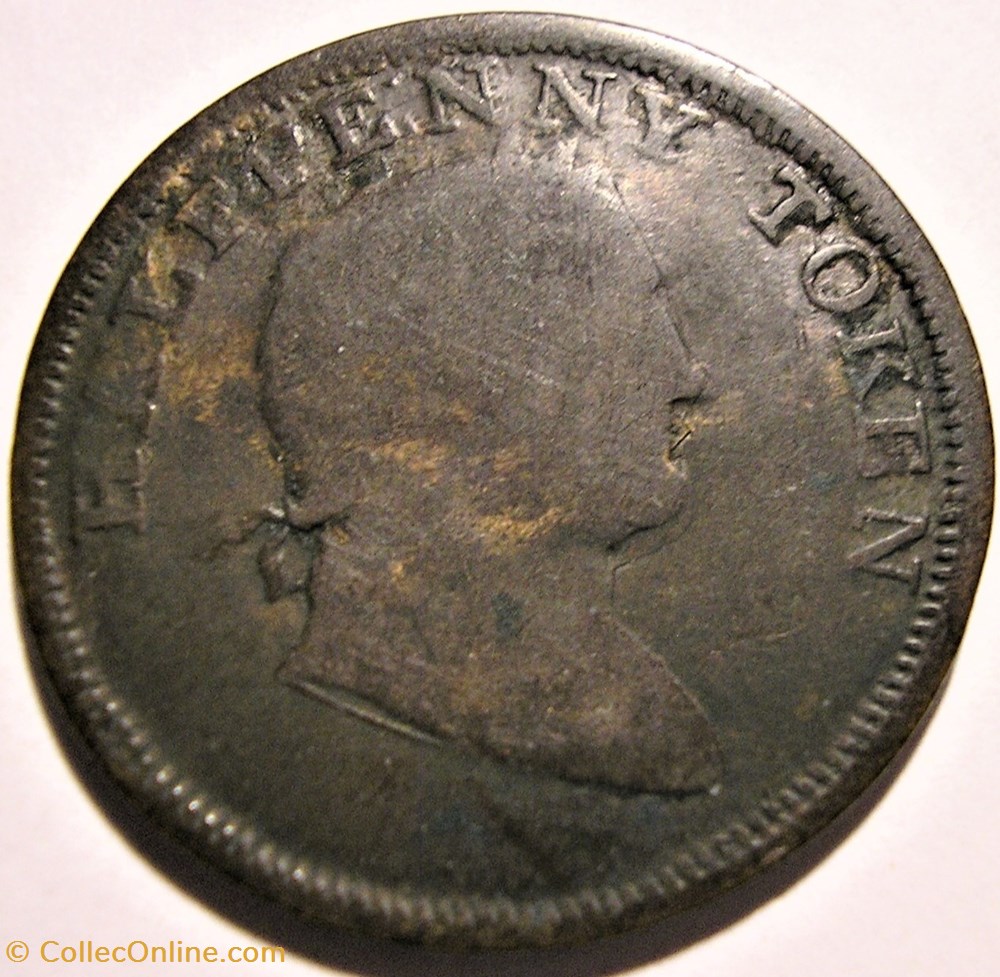 Hibernicus - 1820 HalfPenny Token - Ireland 2 monnaies monde canada hibernicus 1820 halfpenny token ireland