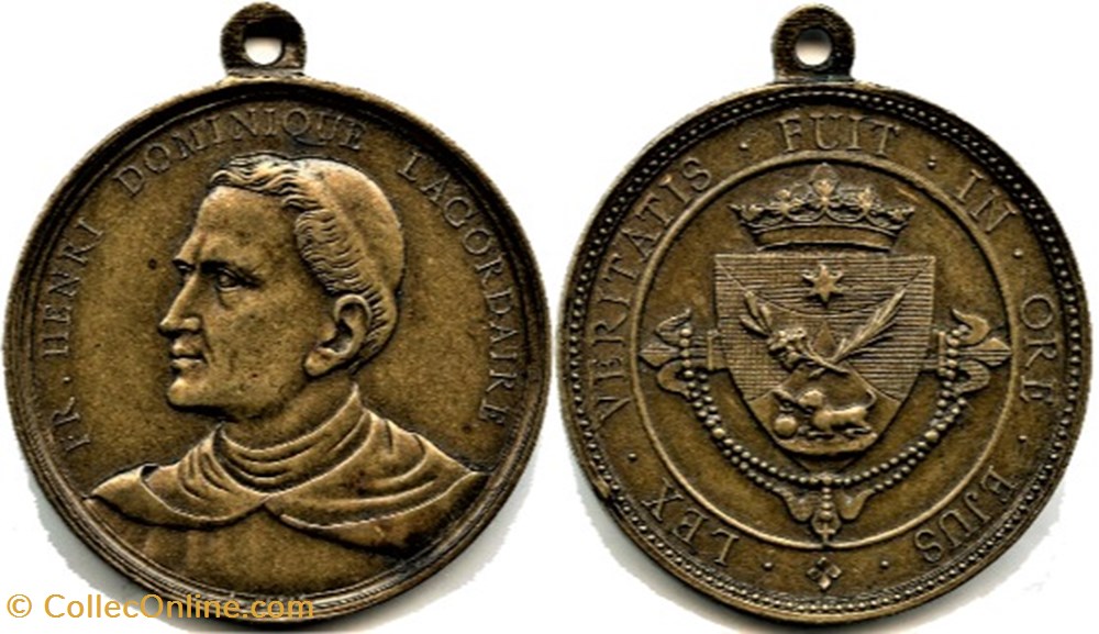 medailles religieuses fr henri dominique lacordaire medaille de l penin c 1861