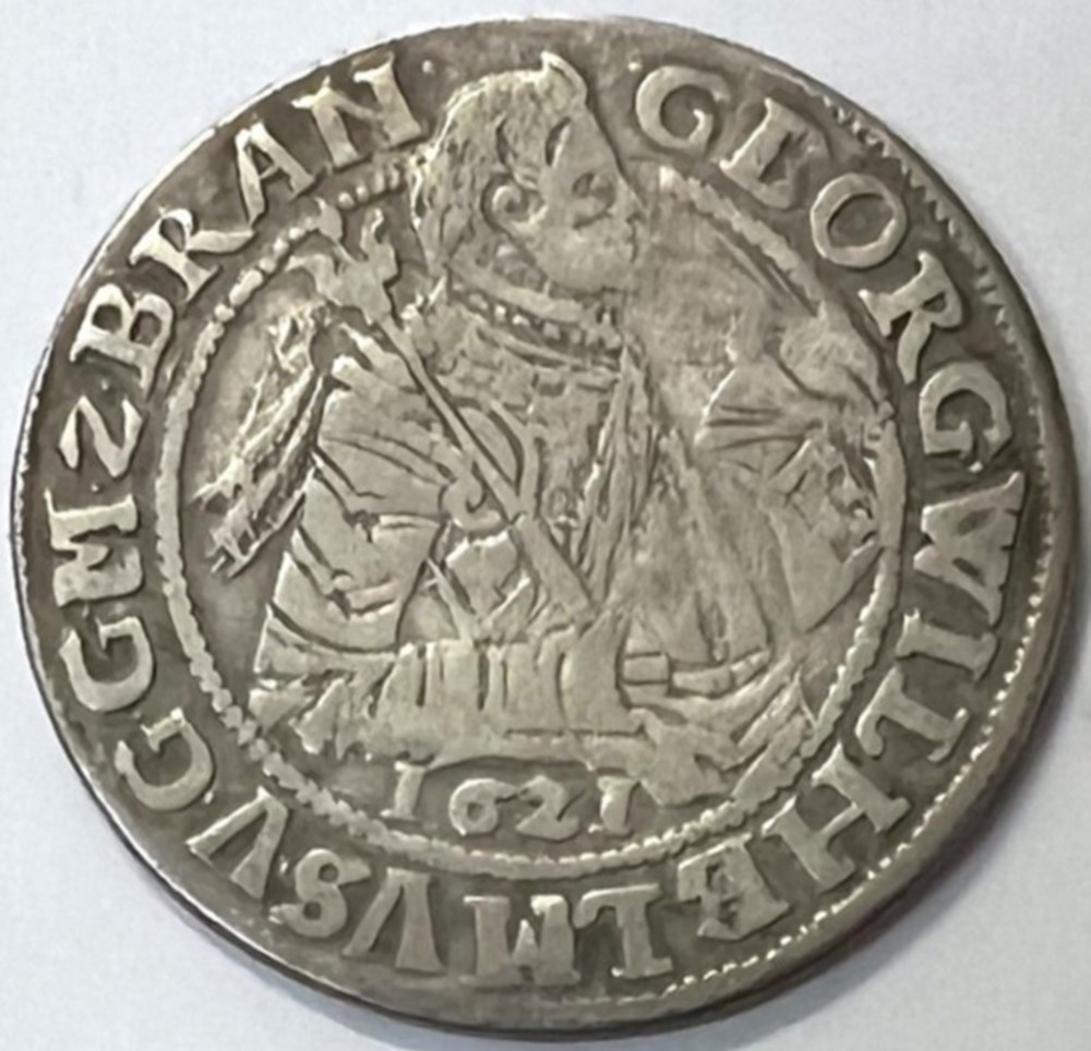Georg Wilhelm - 1/4 Thaler 1621, Brandenburg-Prussia monnaies europe medievale saint empire romain germanique georg wilhelm 1 4 thaler 1621 brandenburg prussia