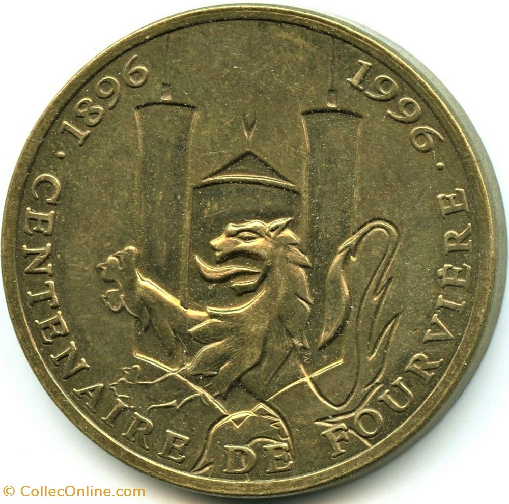 monnaies france modernes 1896 1996 centenaire de fourviere lyon euros des villes 3 euros provisoires