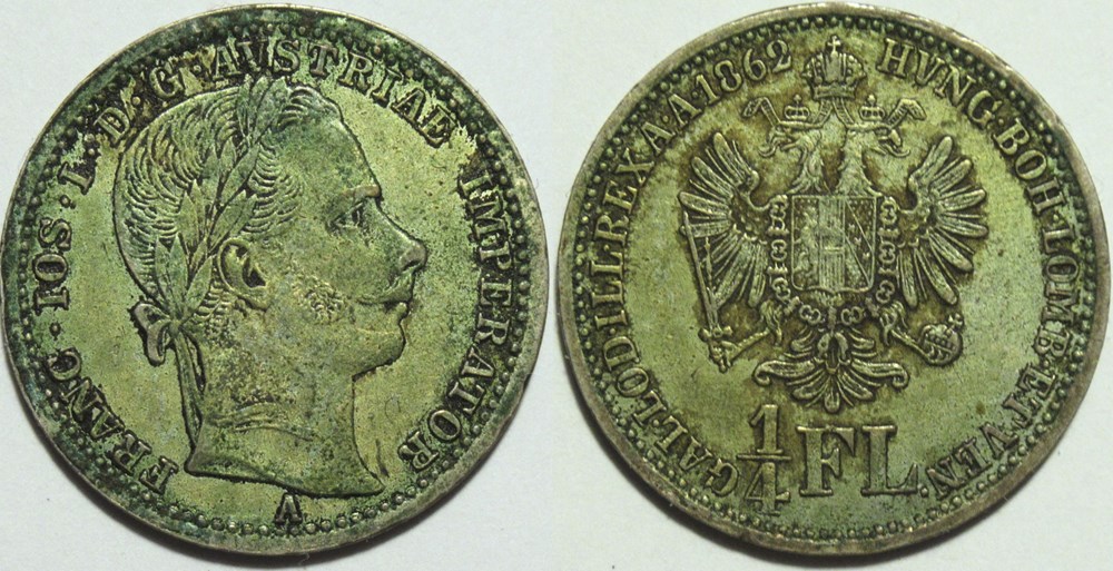 Franz Joseph I - 1/4 Florin 1862 - Austrian Empire monnaies monde autriche franz joseph i 1 4 florin 1862 austrian empire