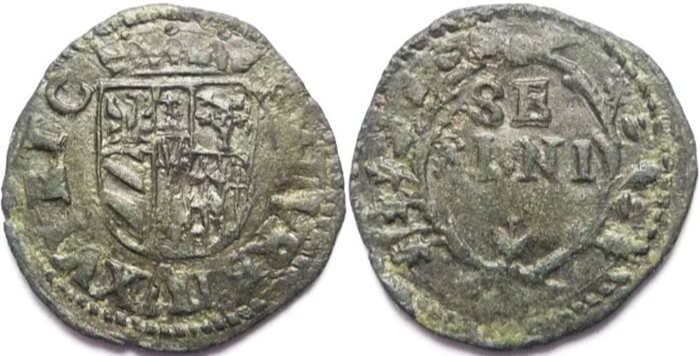 c.1574, Sesino - F.M. II della Rovere, Ducato d'Urbino (2ex) monnaies europe medievale c 1574 sesino f m ii della rovere ducato urbino 2ex