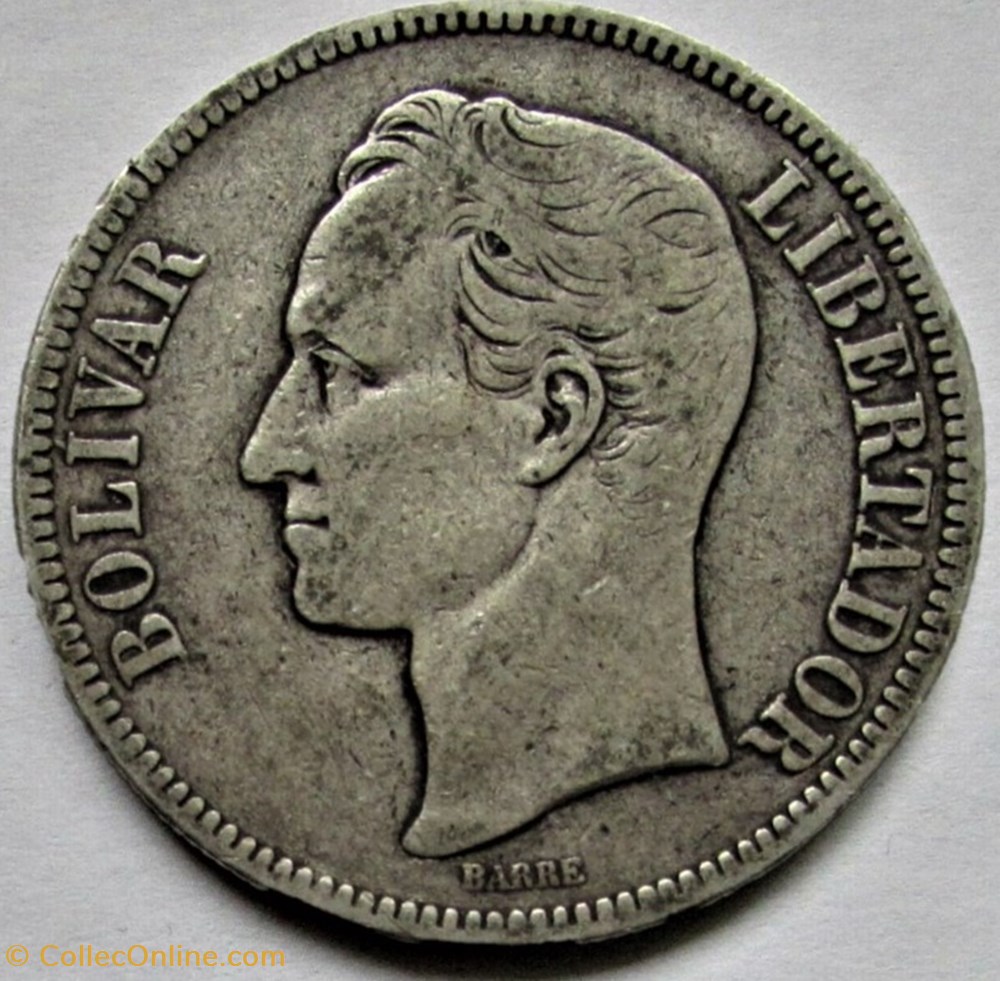 monnaies monde venezuela 5 bolivares 1903