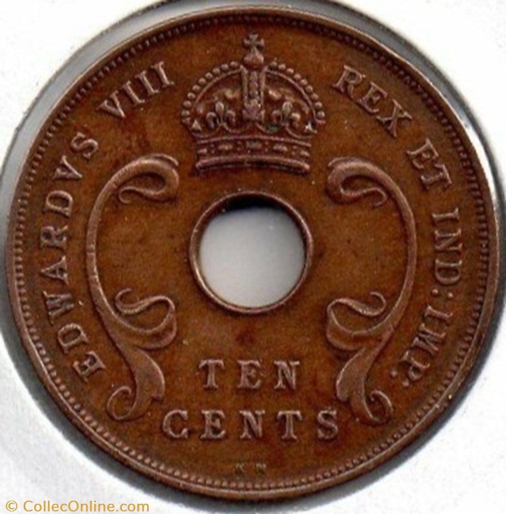 Edward VIII - 10 Cents 1936 - East Africa monnaies monde kenya edward viii 10 cents 1936 east africa