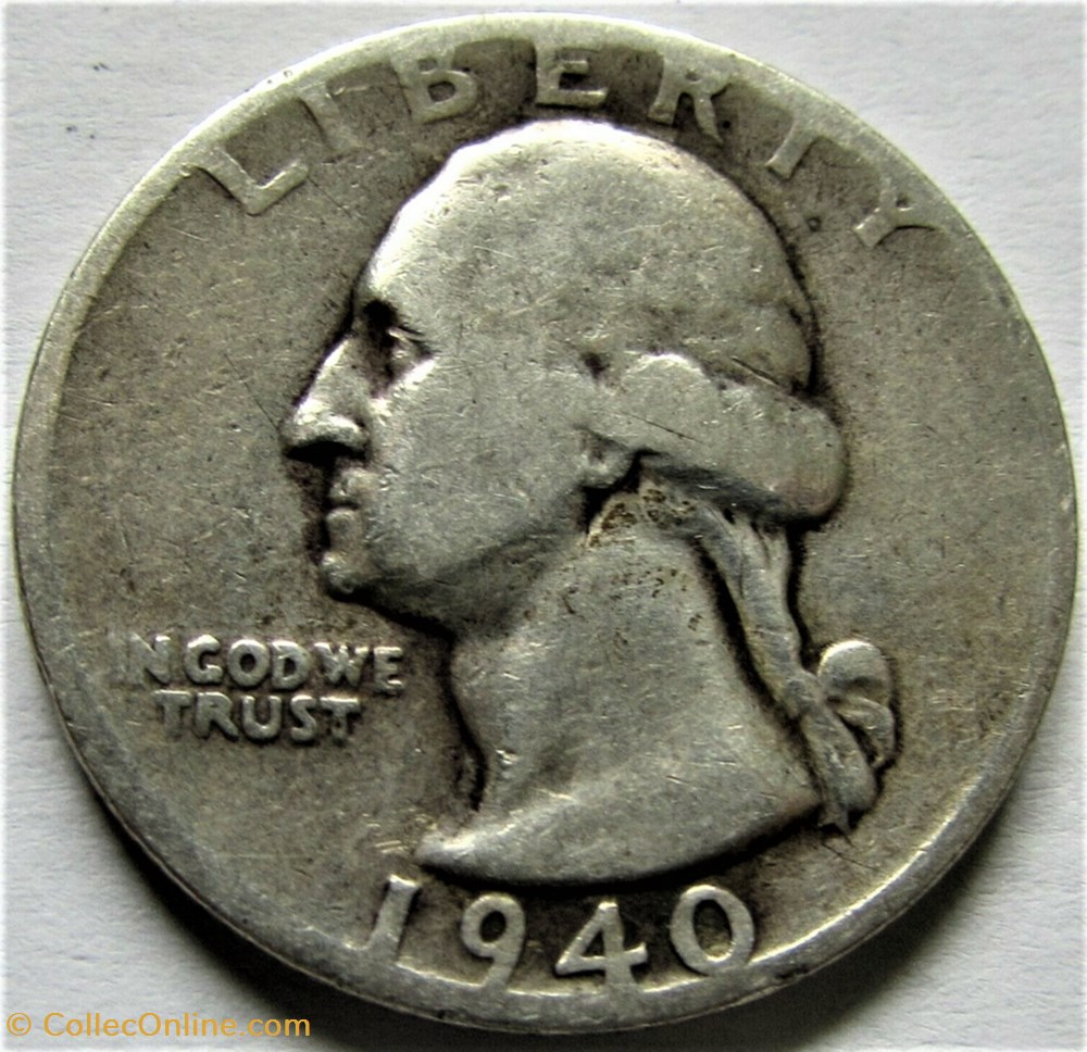 monnaies monde etats unis 1940 san francisco quarter dollar doubling motto repunched mintmark