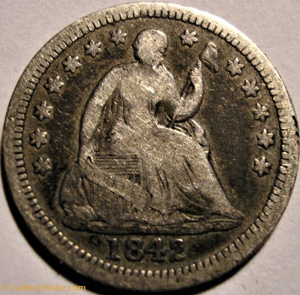 1842 Half Dime 3 monnaie monde etat uni 1842 half dime