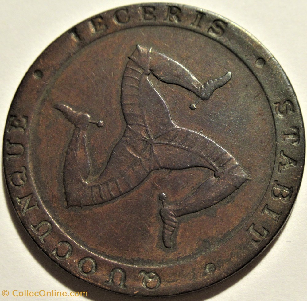monnaies monde ile de william iv halfpenny 1831 bank token w callister isle of man