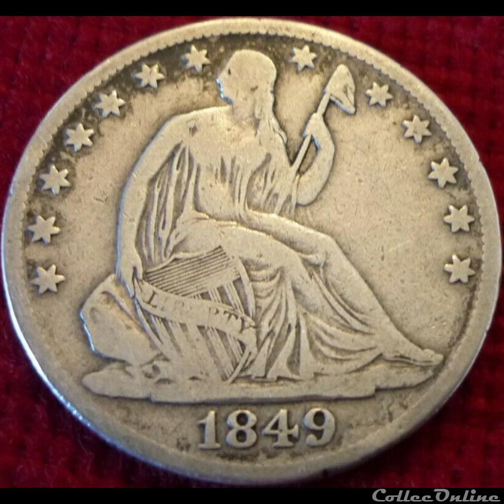 1849 O - Half Dollar monnaies monde etats unis 1849 o half dollar