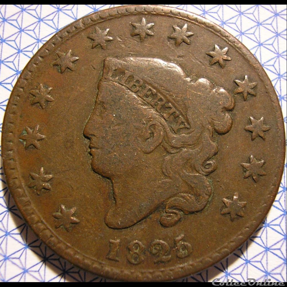 1825 One Cent monnaie monde etat uni 1825 one cent