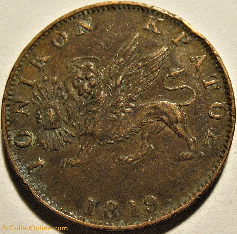 George III - 2 Lepta 1819 - Ionian Islands 2 monnaies monde grece george iii 2 lepta 1819 ionian islands