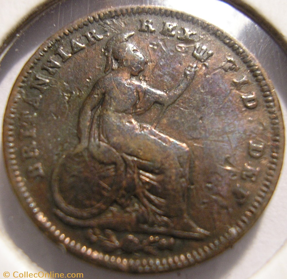 George IV - Third of Farthing 1827 Great Britain monnaie monde royaume uni george iv third of farthing 1827 great britain