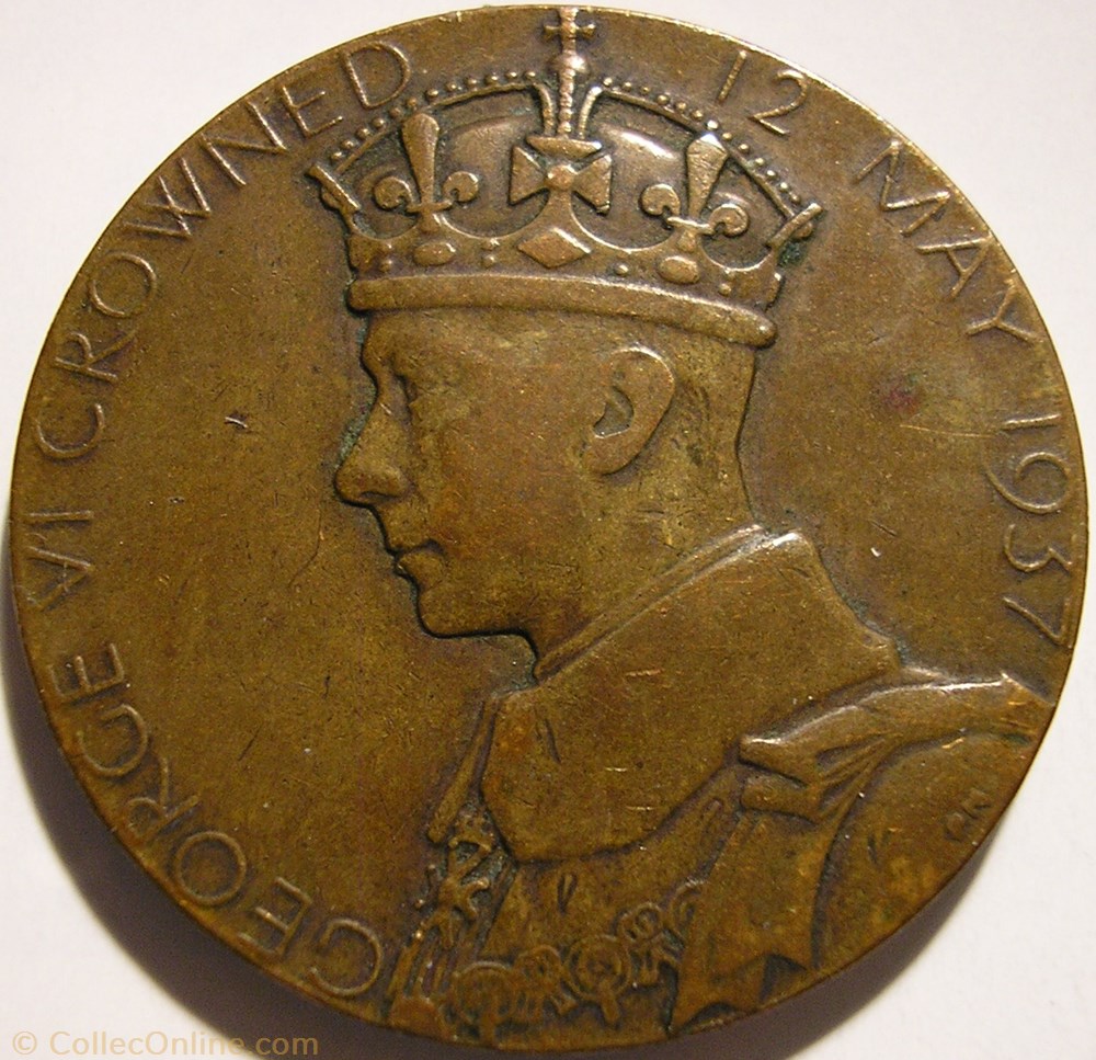 George VI & Elizabeth - 1937 Official Coronation Medal - UK 2 medaille royaume uni george vi elizabeth 1937 official coronation medal uk