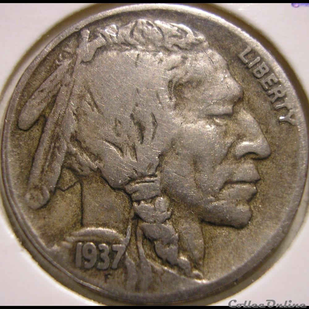 1937 Denver 5 Cents monnaie monde etat uni 1937 denver 5 cents
