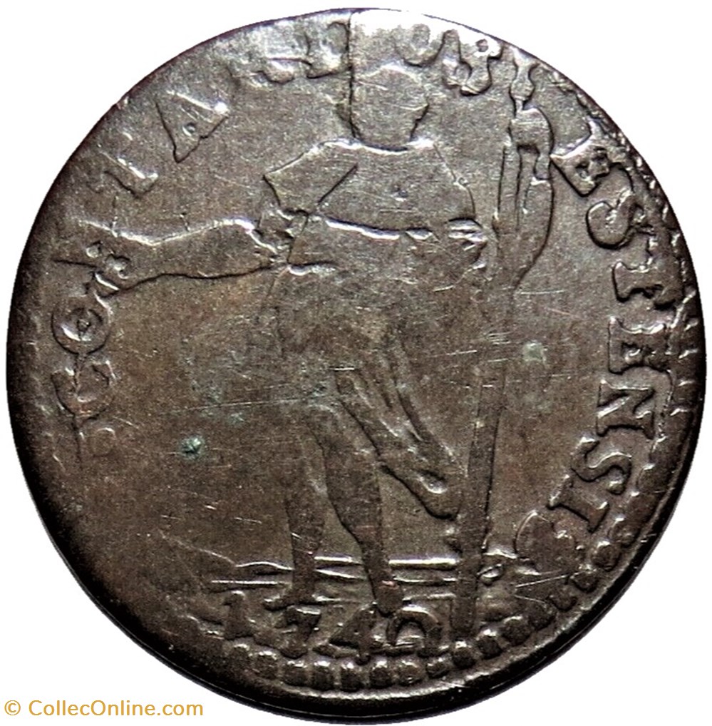 1740 Ducato di Modena e Reggio, 5 Soldi - Francesco III d'Este monnaies europe medievale 1740 ducato di modena e reggio 5 soldi francesco iii este
