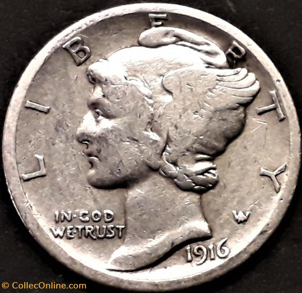 1916 San Francisco Dime - Repunched Mintmark monnaies monde etats unis 1916 san francisco dime repunched mintmark