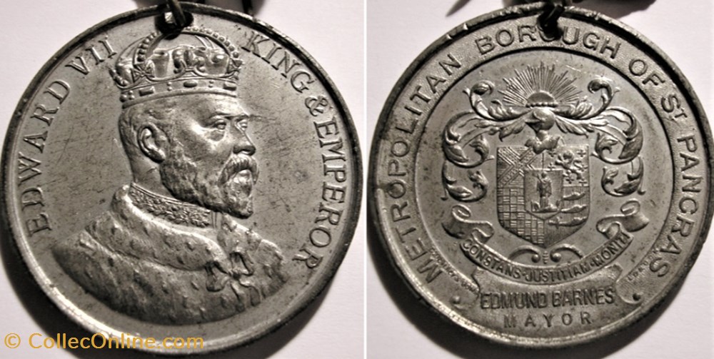 Edward VII - Coronation Medal 1902 - St Pancras, London medaille royaume uni edward vii coronation medal 1902 st pancras london