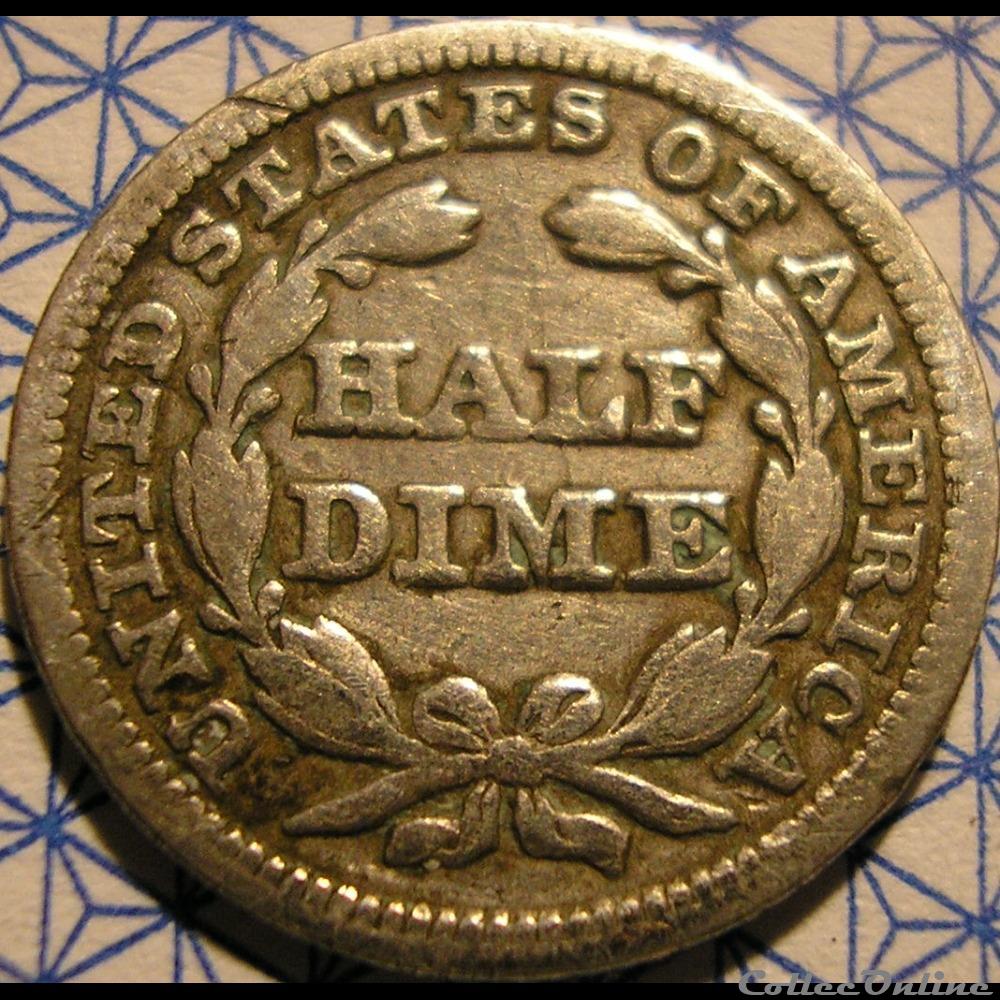 1848 Half Dime 2 monnaies monde etats unis 1848 half dime