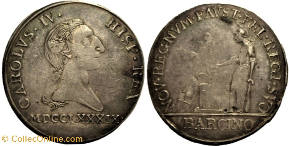 1789 Barcelona, Medalla de la Proclamación Carlos IV de España medailles espagne 1789 barcelona medalla de la proclamacion carlos iv de espana
