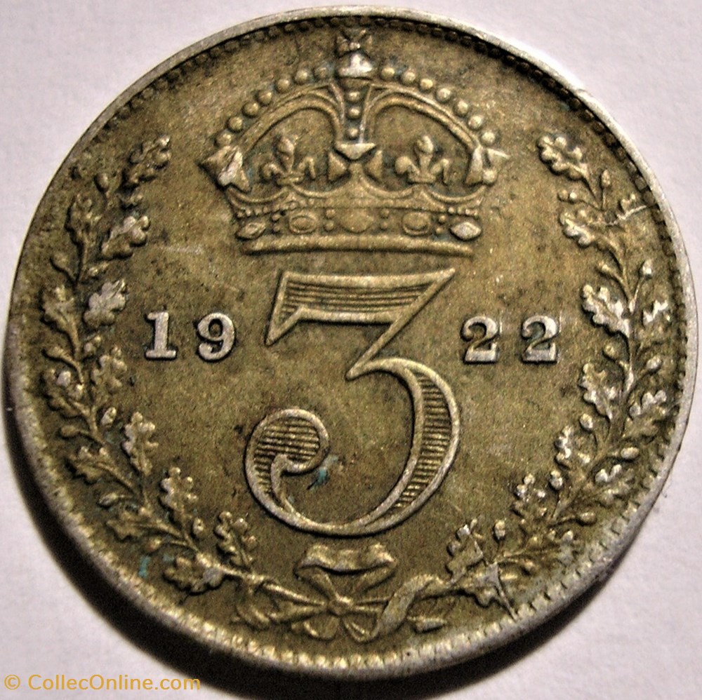 George V - 3 Pence 1922 - United Kingdom monnaies monde royaume george v 3 pence 1922 united kingdom
