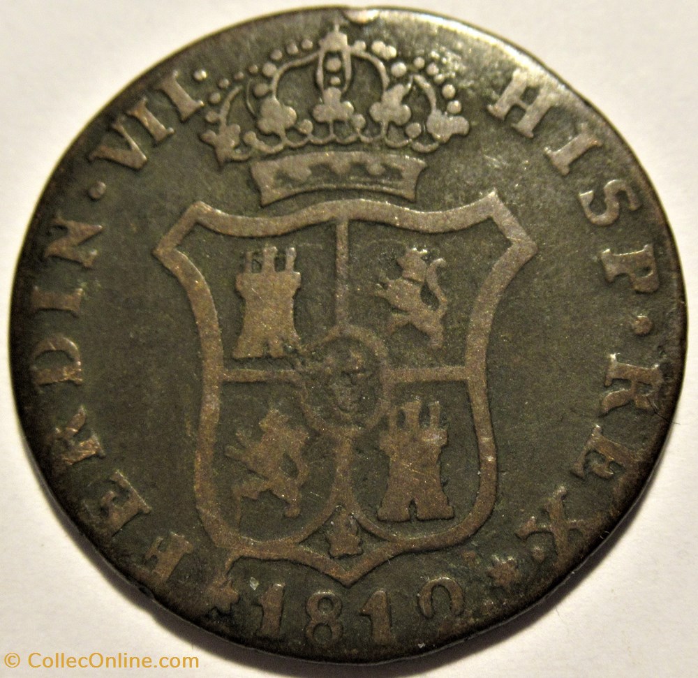 monnaies monde espagne 1812 cataluna 3 quartos fernando vii de espana