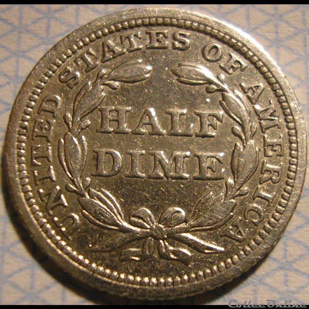 monnaies monde etats unis 1858 half dime