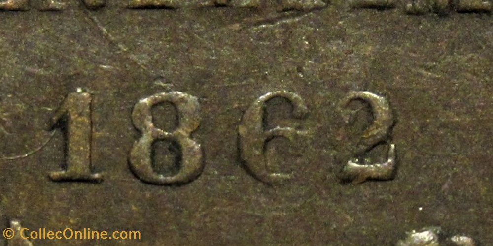 1862 Royaume d'Italie, 2 Centesimi, Napoli - Vittorio Emanuele II - Error 4 monnaies monde 1862 royaume italie 2 centesimi napoli vittorio emanuele ii error