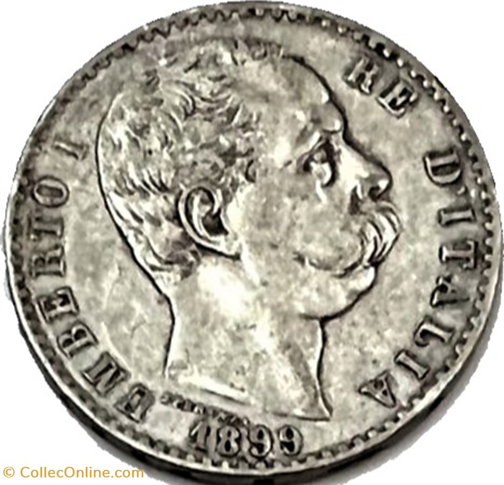 1899 Regno d'Italia, 2 Lire, Roma - Umberto I monnaies monde italie 1899 regno italia 2 lire roma umberto i