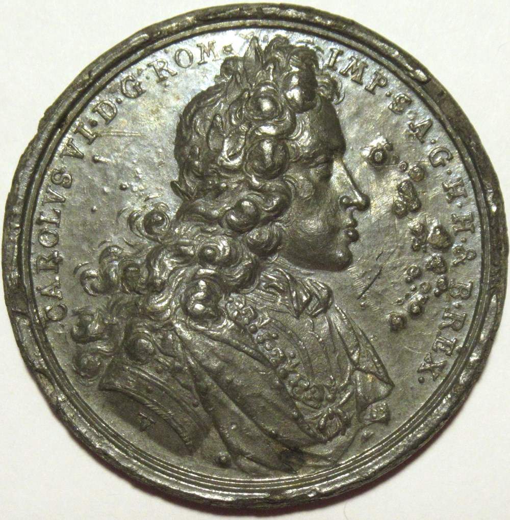 monnaies europe medievale saint empire romain germanique karl vi holy roman emperor coronation medal 1711