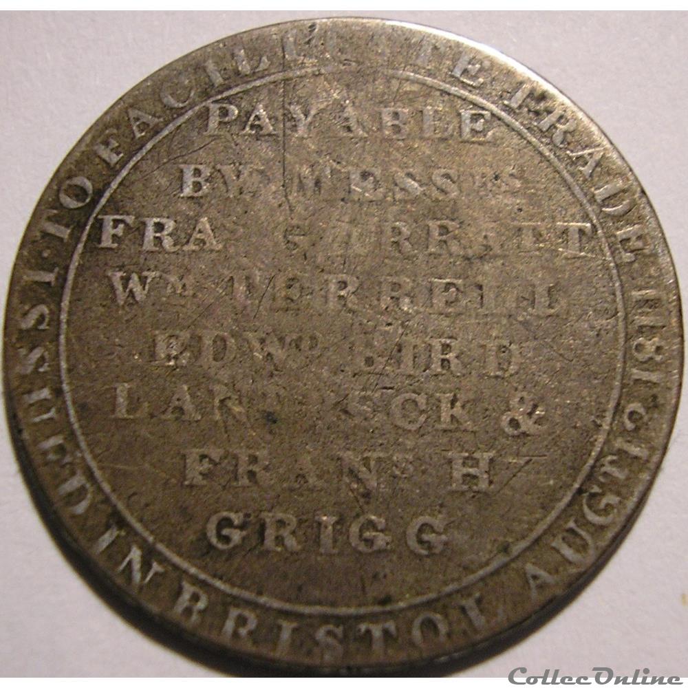 1811 Shilling to Facilitate Trade - Somersetshire, Bristol 2 monnaies monde royaume uni 1811 shilling to facilitate trade somersetshire bristol