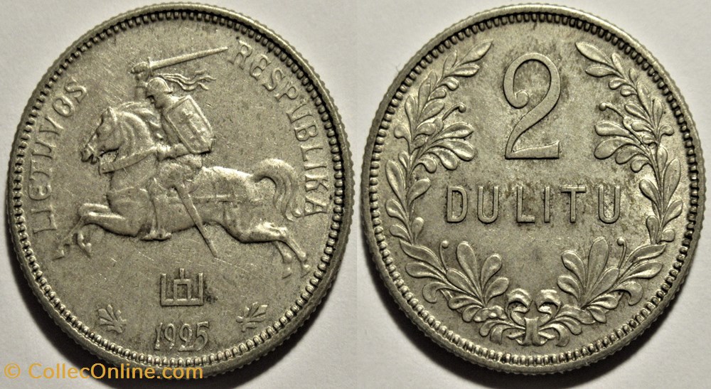 Lithuania, Republic of - Du Litų 1925 monnaies monde lituanie lithuania republic of du litu 1925