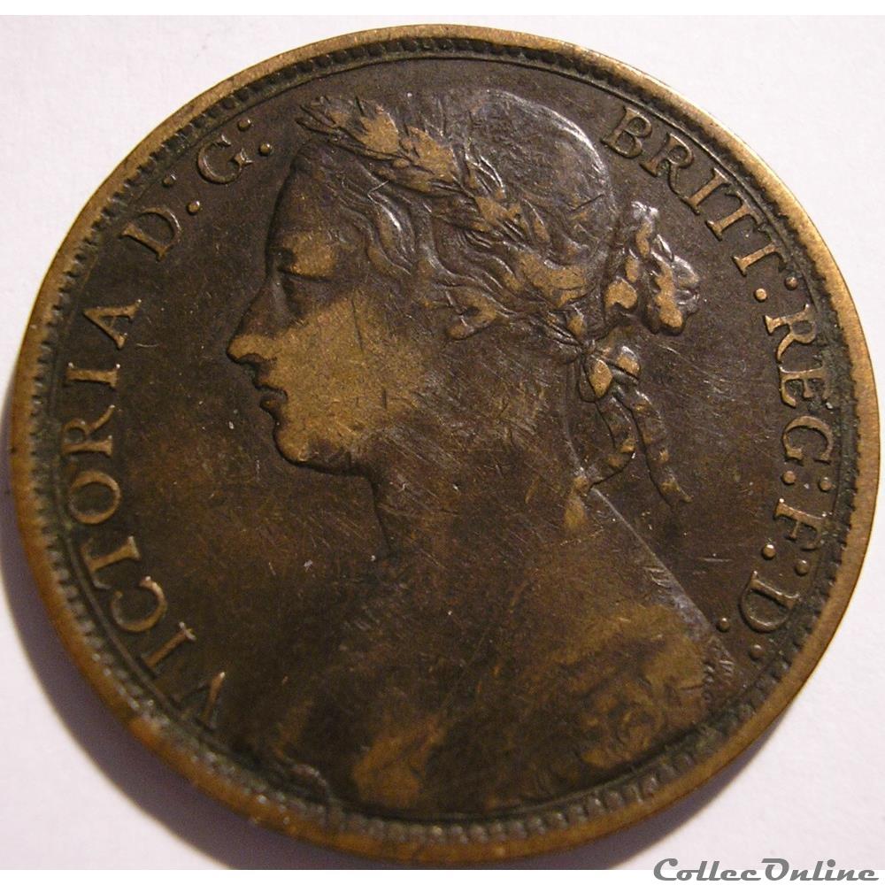 Victoria - One Penny 1877 - Kingdom of Great Britain monnaie monde royaume uni victoria one penny 1877 kingdom of great britain