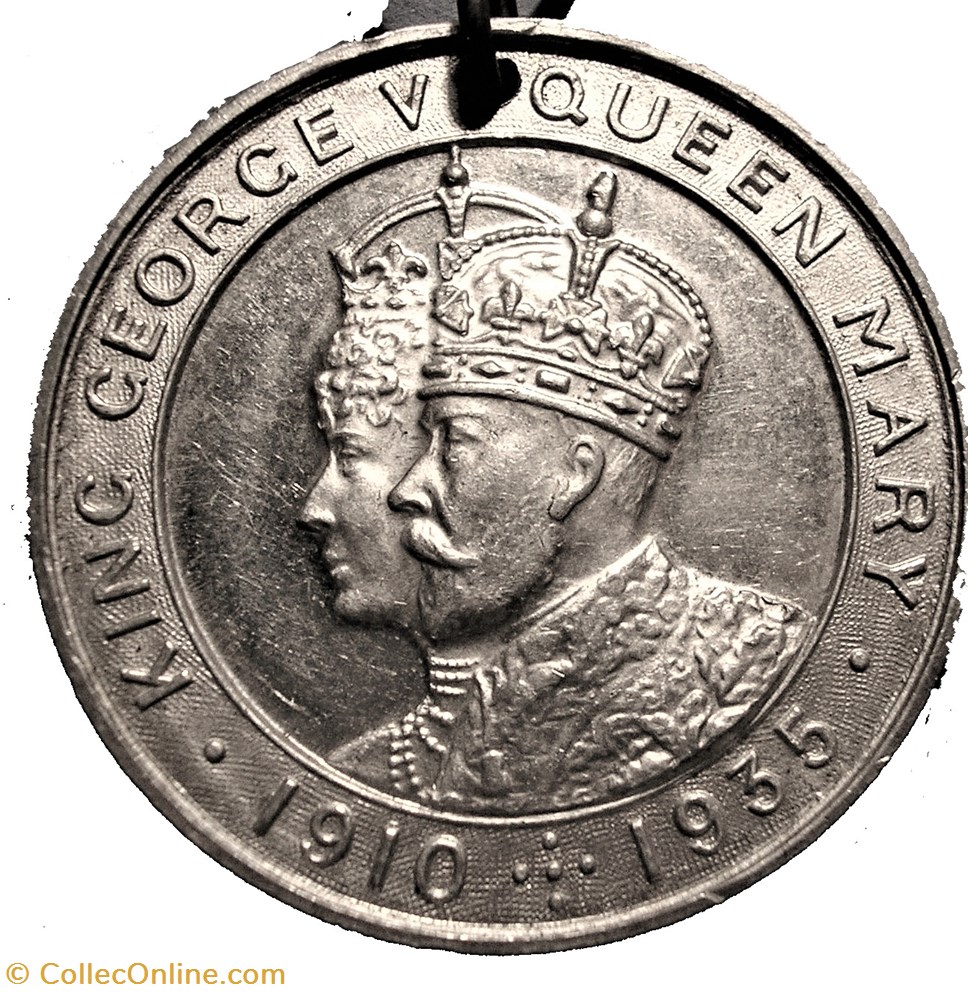 George V & Mary - 1935 Silver Jubilee, Winchester, UK 2 medaille royaume uni george v mary 1935 silver jubilee winchester uk