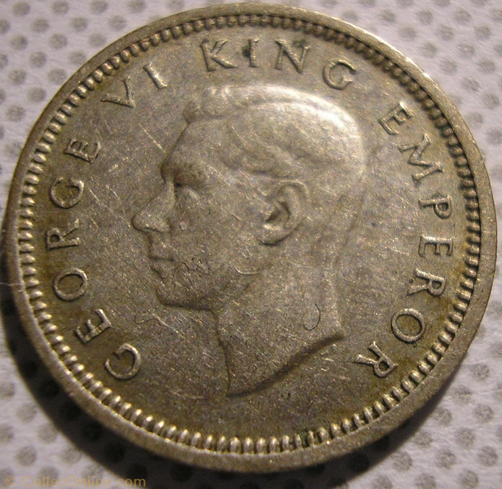George VI - 3 Pence 1943 - New Zealand monnaie monde nouvelle zelande george vi 3 pence 1943 new zealand