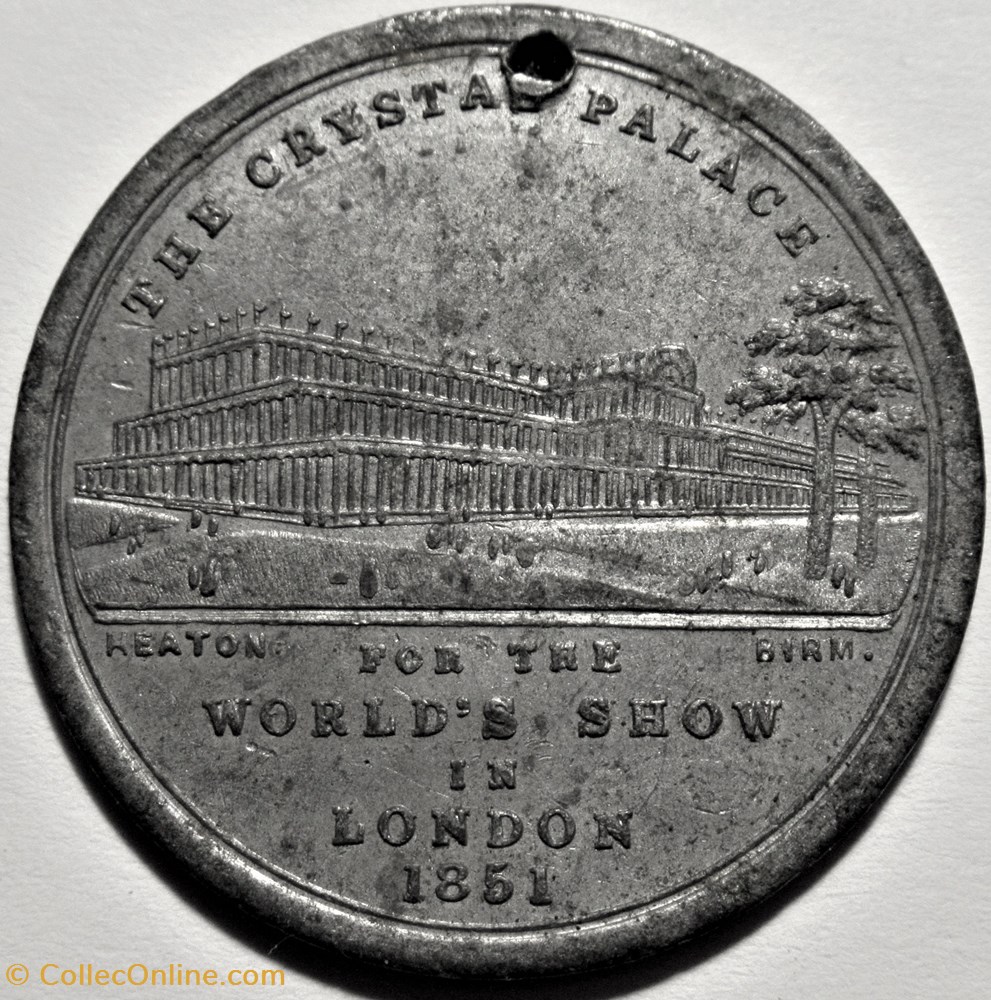 Victoria - 1851 Medal of the Crystal Palace Exhibition, UK 2 medailles royaume uni victoria 1851 medal of the crystal palace exhibition uk