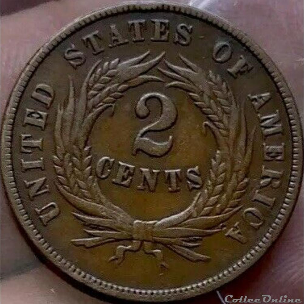 1869 Two Cents monnaie monde etat uni 1869 two cents