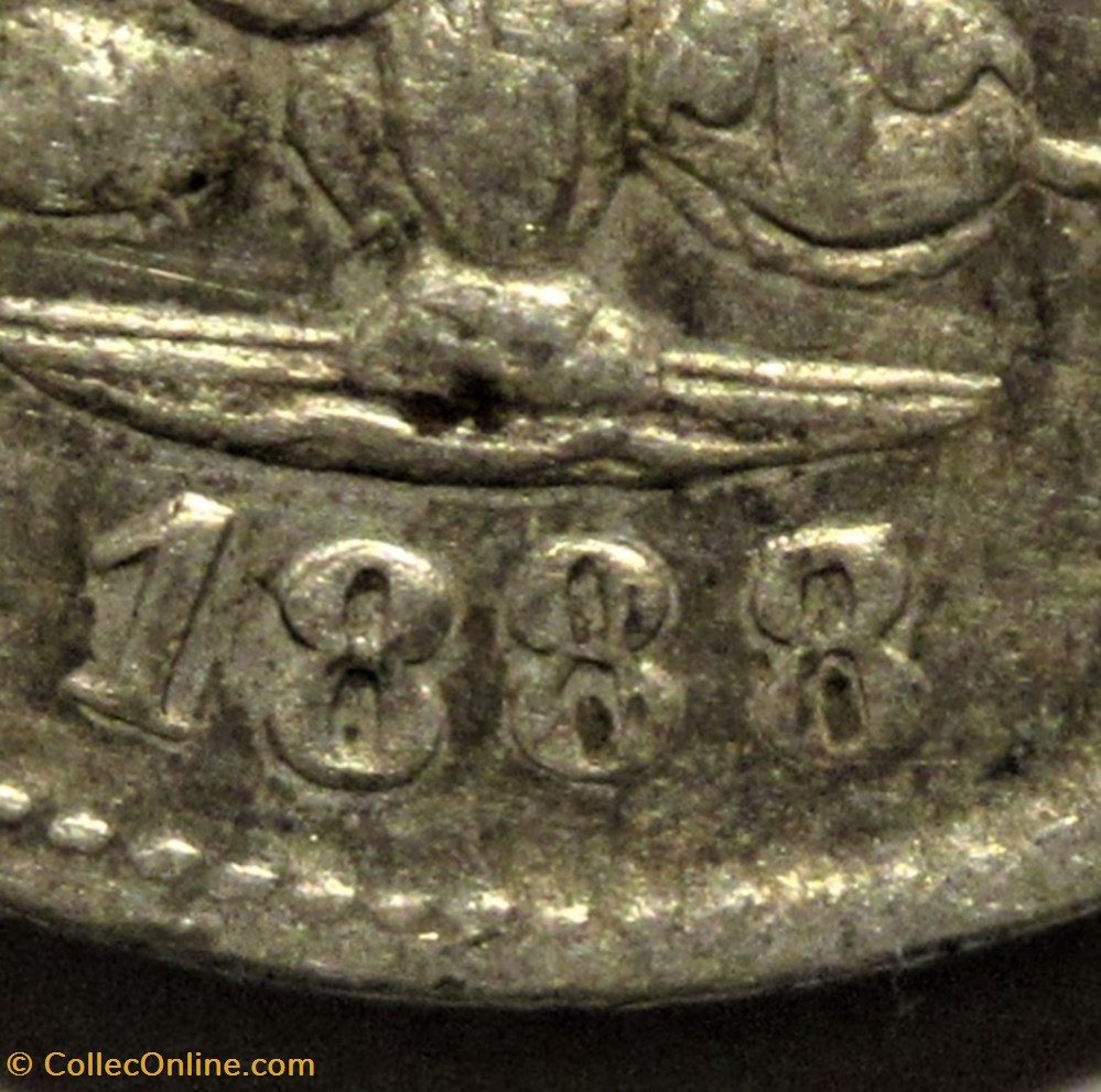 México - 10 Centavos 1888/7 Overdate 4 monnaies monde mexique mexico 10 centavos 1888 7 overdate