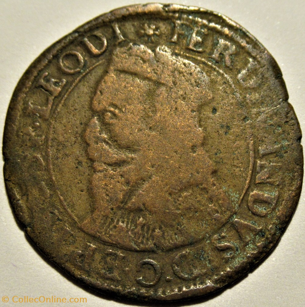 c.1630' Ferdinand of Bavaria, 1 Liard - Principality of Liege 2 monnaies europe medievale saint empire romain germanique c 1630 ferdinand of bavaria 1 liard principality of liege