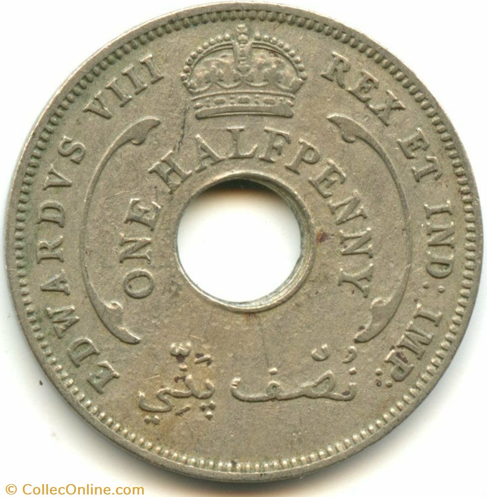 Edward VIII - One HalfPenny 1936 - West Africa monnaie monde nigerium edward viii one halfpenny 1936 west africa