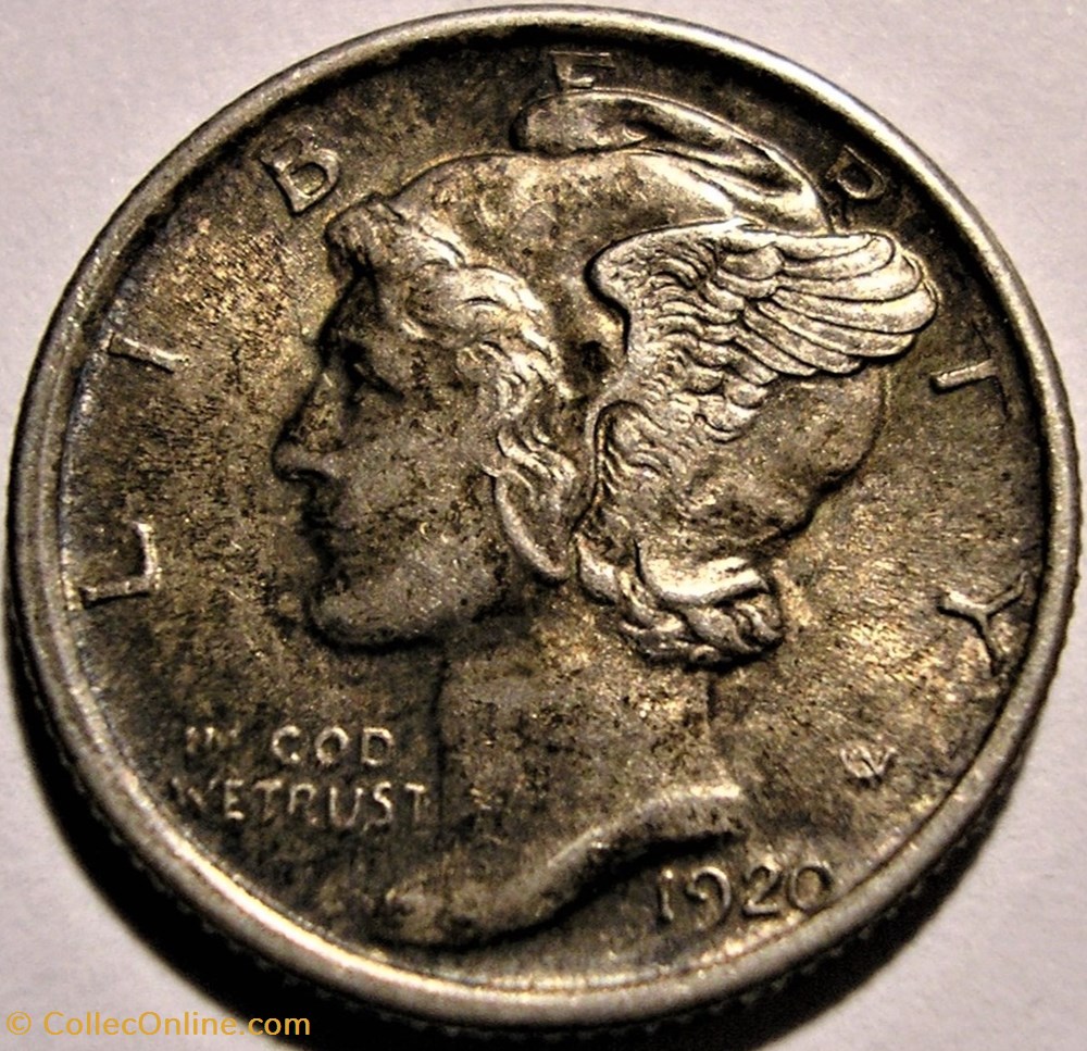 1920 Dime monnaies monde etats unis 1920 dime