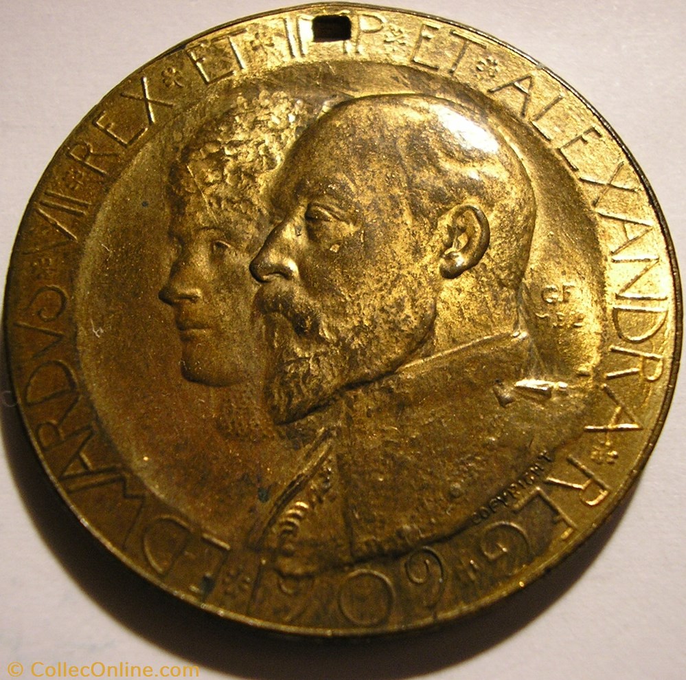 Edward VII & Alexandra - 1909 University of Birmingham Medal - UK 3 medaille royaume edward vii alexandra 1909 university of birmingham medal uk