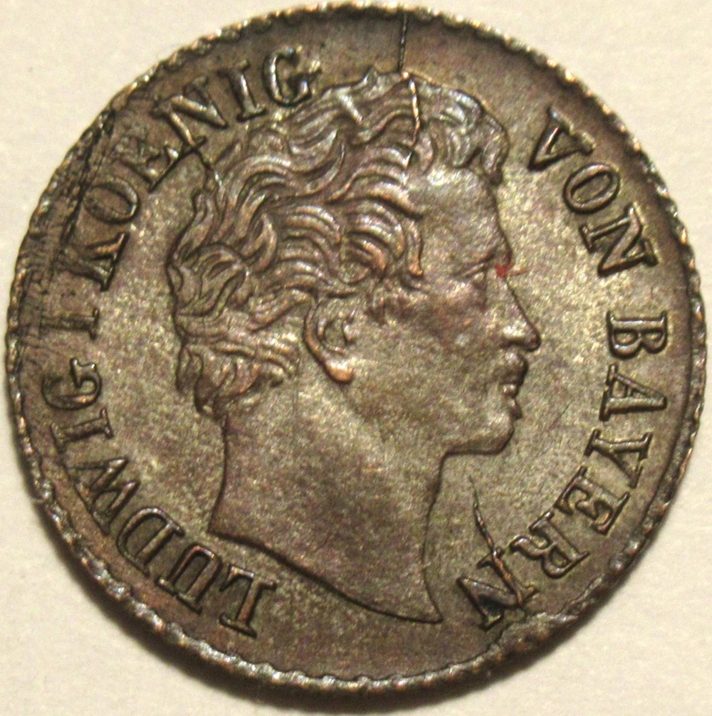 monnaies europe medievale saint empire romain germanique ludwig i 1 kreuzer 1835 kingdom of bavaria