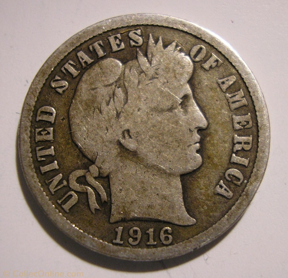 1916 Dime monnaies monde etats unis 1916 dime