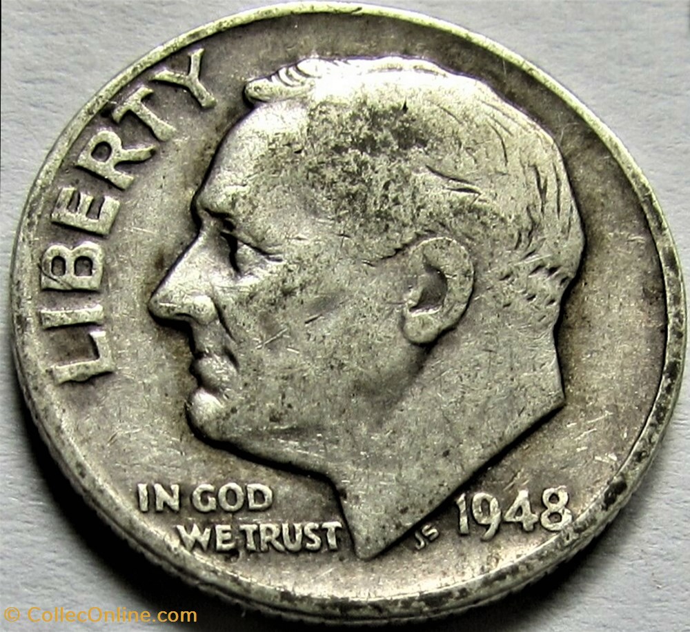 1948 Dime monnaies monde etats unis 1948 dime