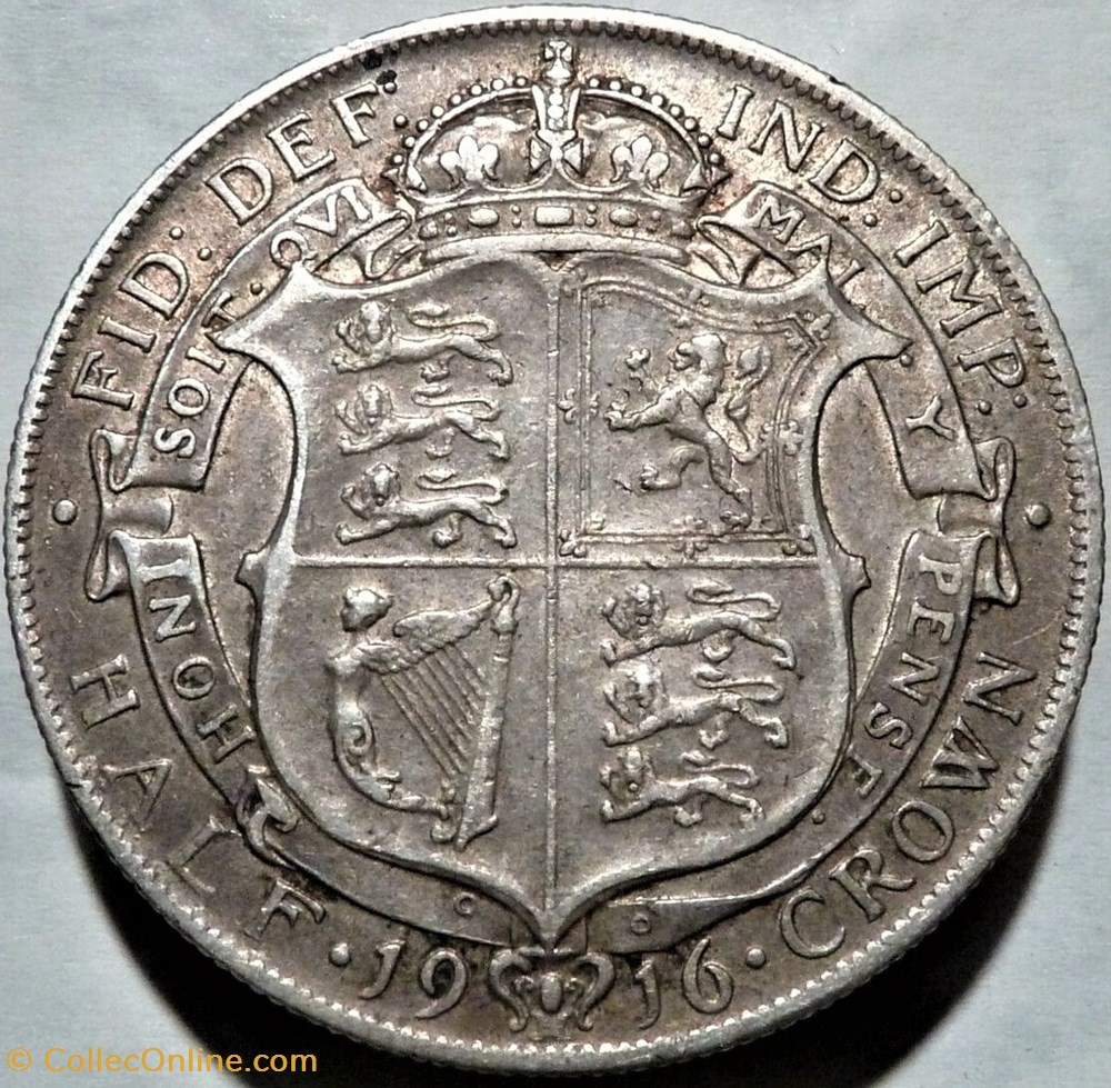 George V - Half Crown 1916 - Great Britain 3 monnaies monde royaume uni george v half crown 1916 great britain