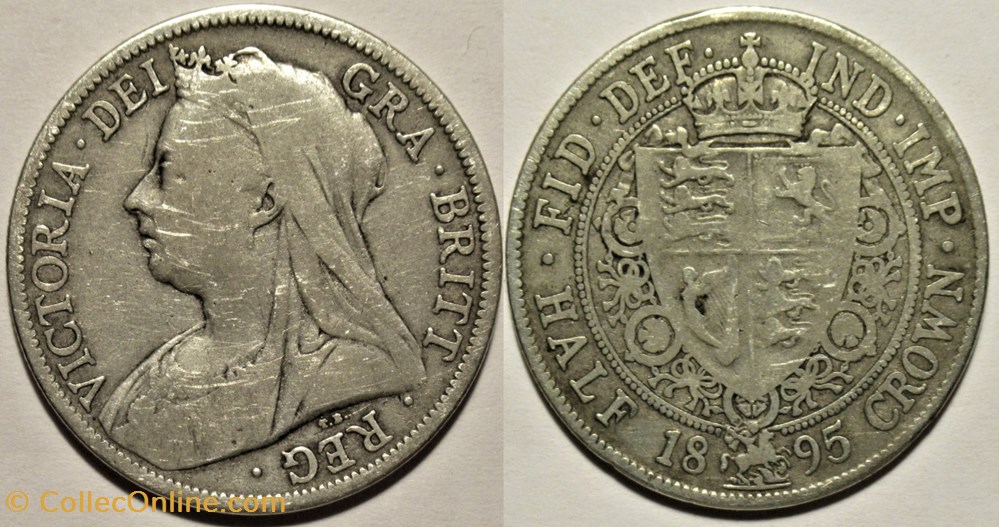 Victoria - Half Crown 1895 - Kingdom of Great Britain monnaies monde royaume uni victoria half crown 1895 kingdom of great britain