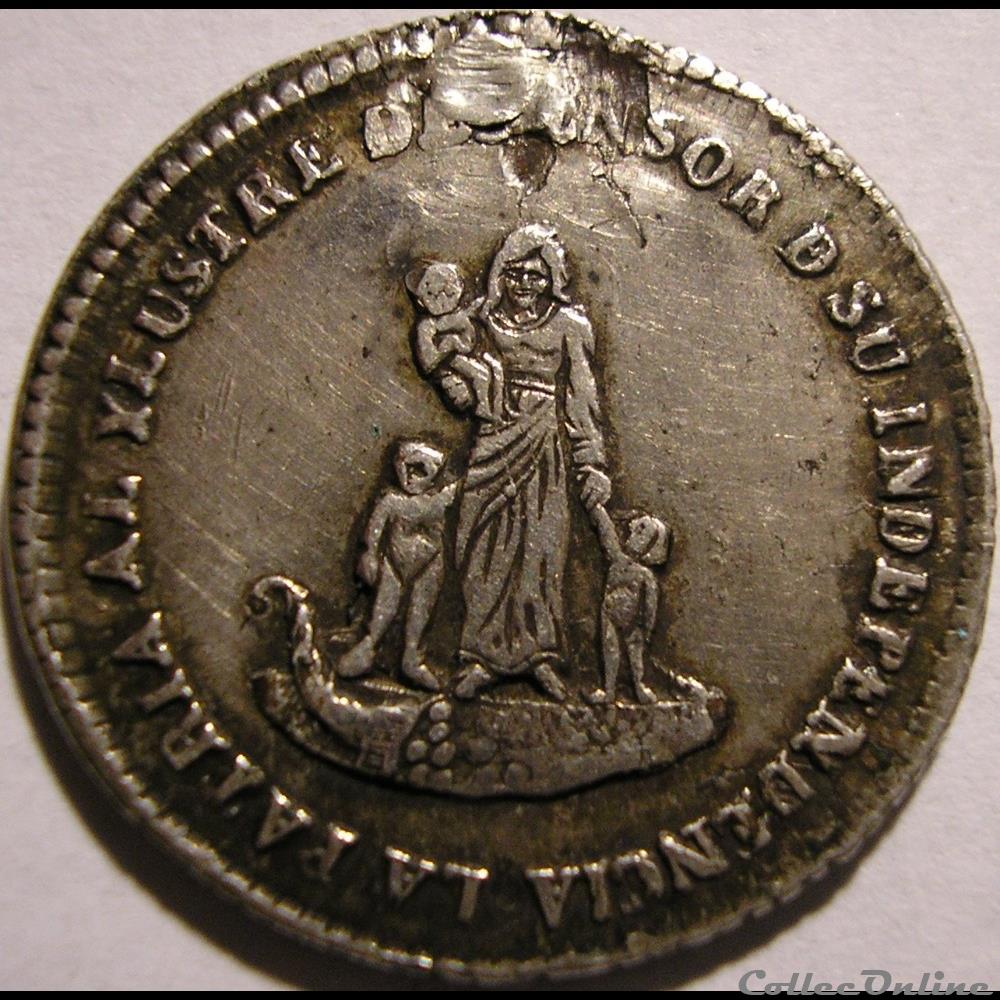 1854 Médaille - Proclamation de Manuel Isidoro Belzu, Pdt 2 monnaies monde bolivie 1854 medaille proclamation de manuel isidoro belzu pdt
