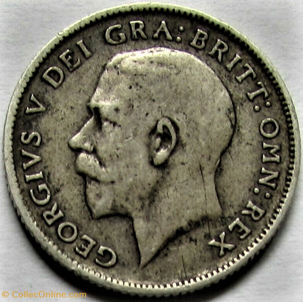 George V - 6 Pence 1919 - Great Britain 2 monnaies monde royaume uni george v 6 pence 1919 great britain