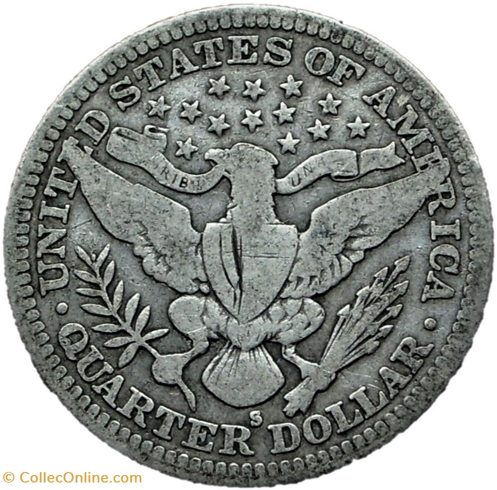 1907 San Francisco Quarter $ monnaies monde etats unis 1907 san francisco quarter