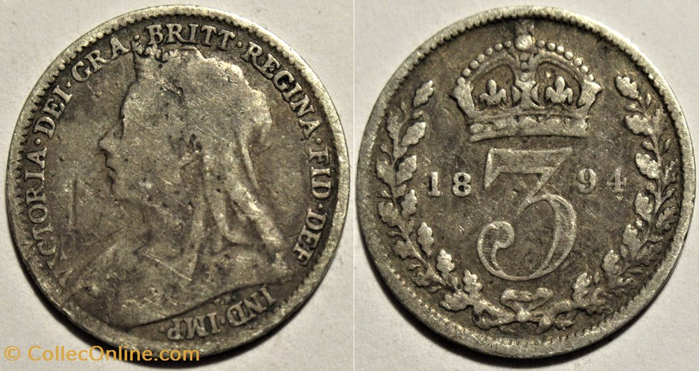 monnaies monde royaume uni victoria 3 pence 1894 kingdom of great britain